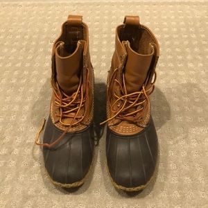 9W LLBean 8” boots brown/tan leather